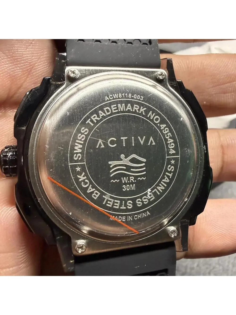 Activa X Invicta Digital Men's Watch 51mm Black on Black NWT